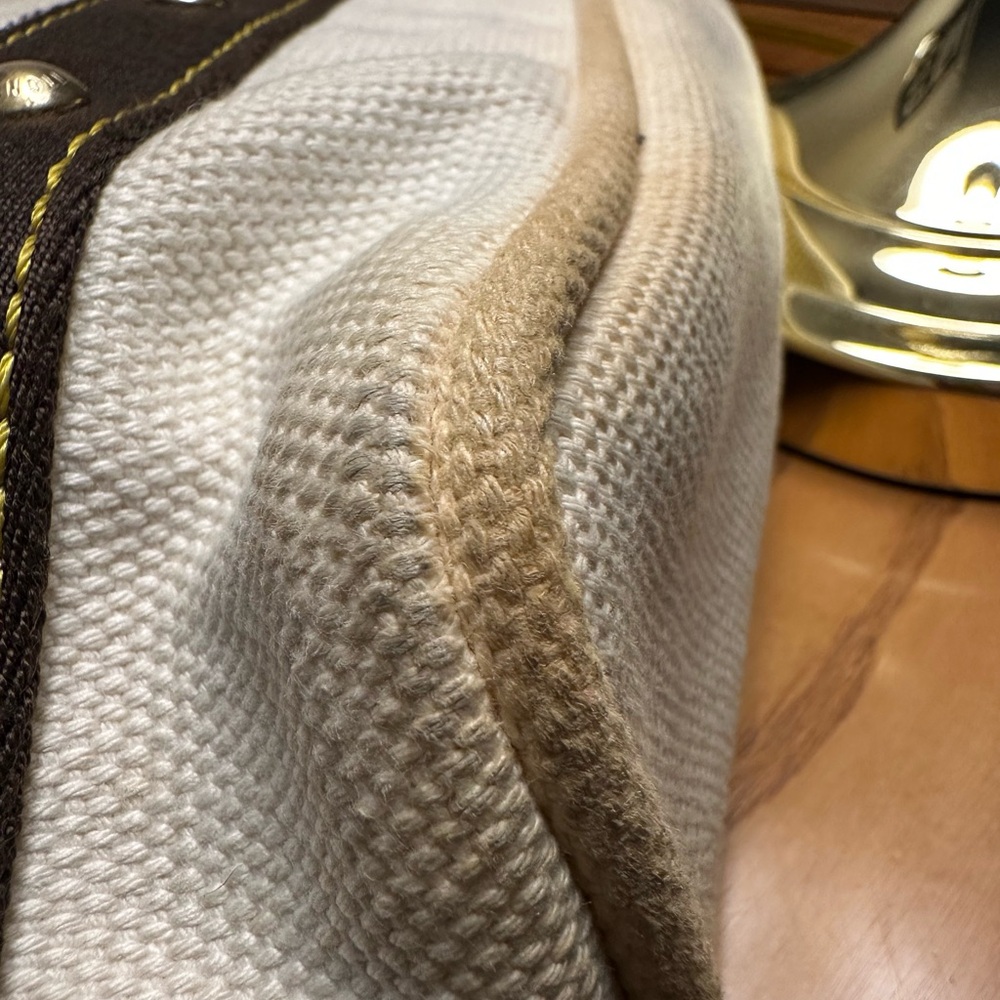 Louis Vuitton Canvas Ivory & Yellow Two-Tone Tote - Picture 10 of 15